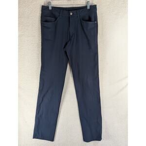 Lululemon ABC Pants Mens 31 Blue Slim Fit 5 Pocket Performance Stretch READ/FLAW